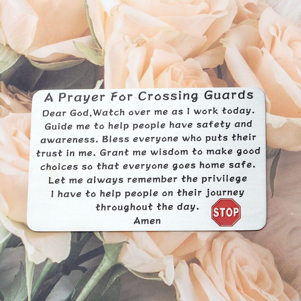 9608 Crossing Guard Wallet Card - Silver, Modern, Unisex - A Prayer View 4